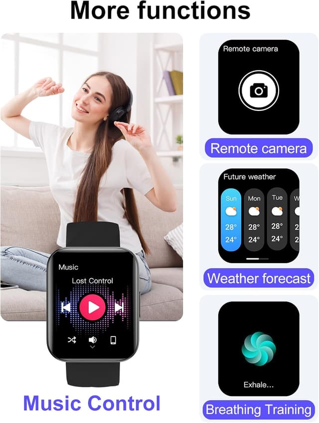 Thumbnail 6 de Dakofied Smartwatch IP68: Llamadas, Pulsómetro y Más