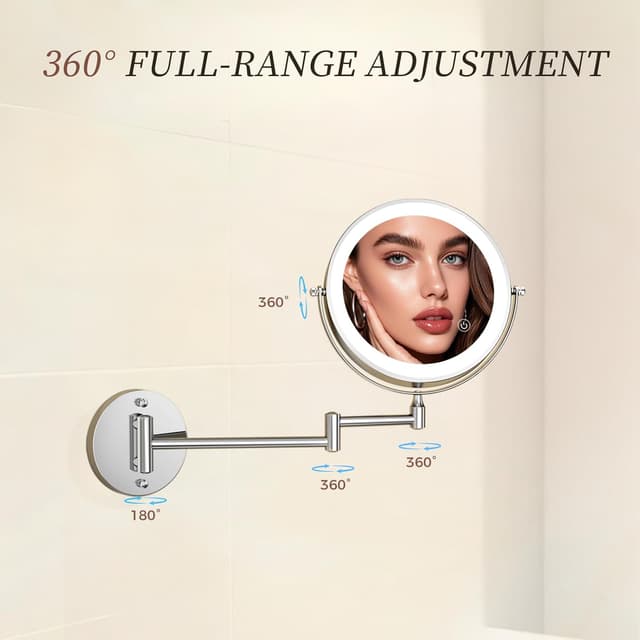 Thumbnail 4 de Rocollos 8 Inch LED Wall Makeup Mirror 2000mAh