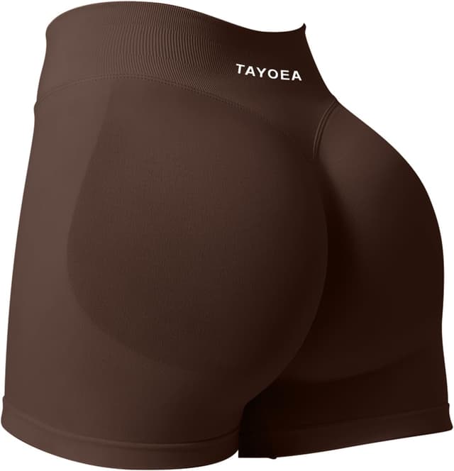 Detalle de TAYOEA Sport Shorts Damen Scrunch Push-Up 4,5 Zoll
