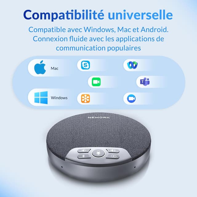 Thumbnail 6 de NEWORK Haut‑Parleur de conférence Bluetooth 2600mAh