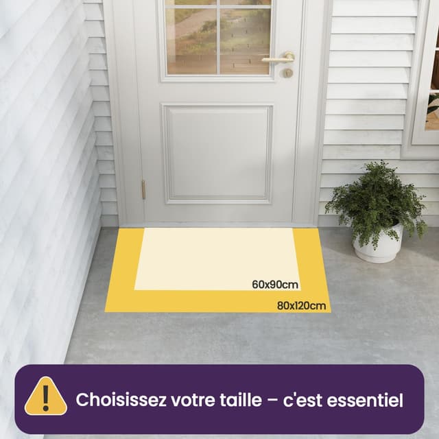 Detalle de DEXI Paillasson extérieur antidérapant 80 x 120 cm avec trous de drainage