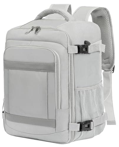 Detalle de KLOSTAIN Mochila de cabina para avión 40x20x25 cm y 20L (gris claro) para portátil