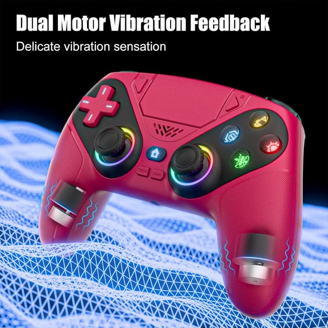 Detalle 2 de Lapezei Wireless Controller for PS5/Slim/Pro/PC with back paddles, 3.5mm audio jack and dual vibration