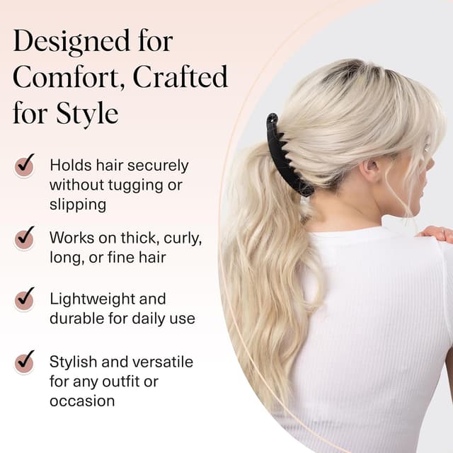 Thumbnail 2 de Kitsch Banana Clips 2pcs — Retro no-crease hair clips 💇♀