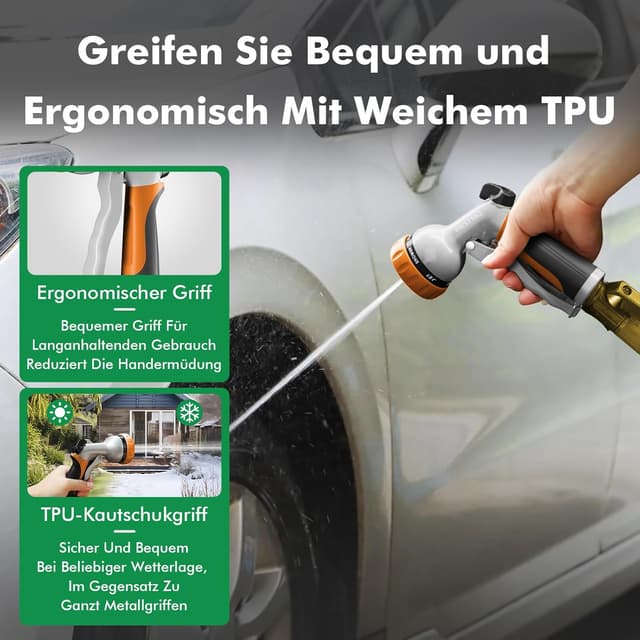 Thumbnail 5 de RESTMO Gartenbrause Metall Hochdruck Orange