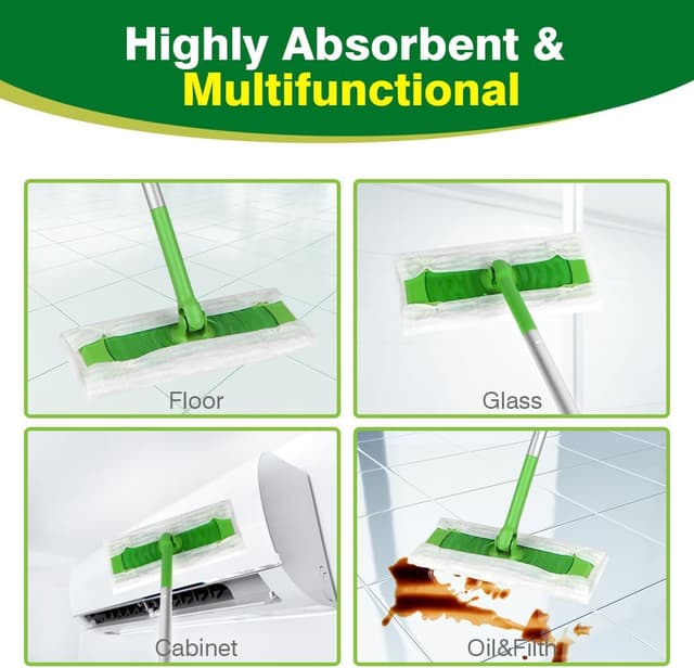 Detalle de HOMEXCEL Trockenkehrtücher für Swiffer Sweeper – 64 Einweg-Staubwedel-Nachfüllungen