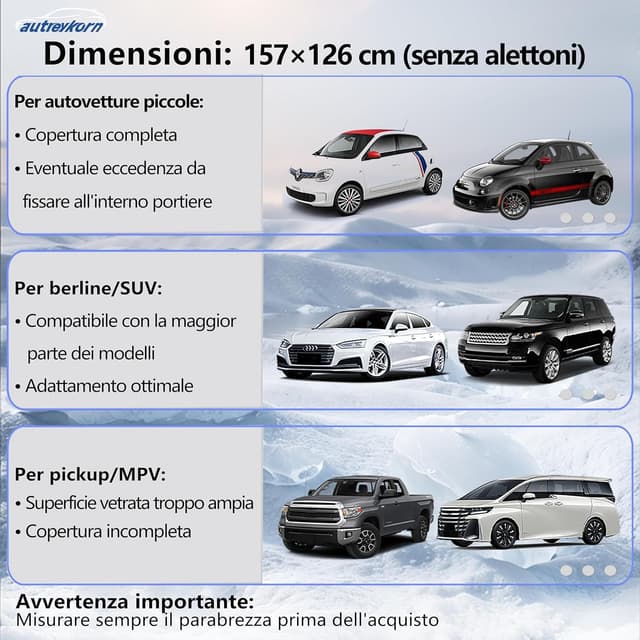 Thumbnail 4 de Autreykorn Copri parabrezza per ghiaccio con 5 magneti