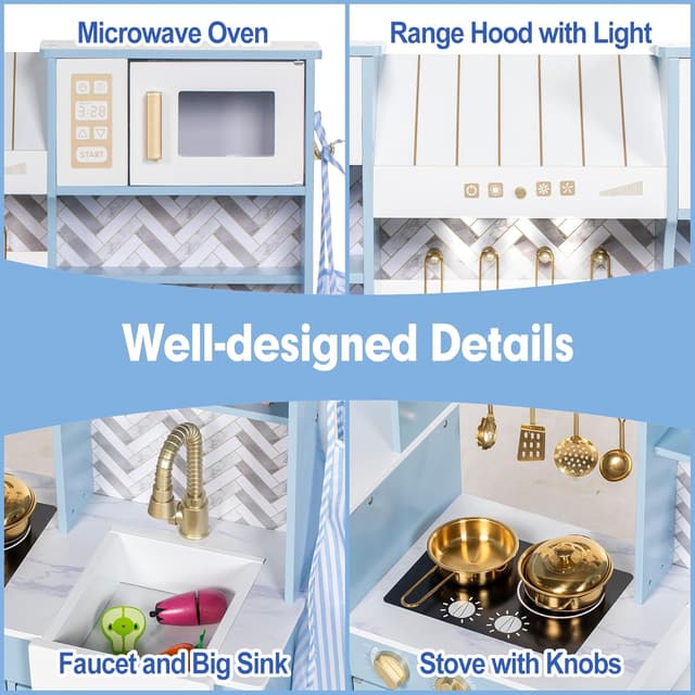 Detalle 2 de Cuisine en bois BRINJOY, jeu 3+