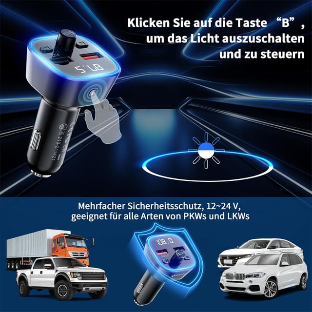 Thumbnail 5 de SONRU FM Transmitter Bluetooth 5.3 36W