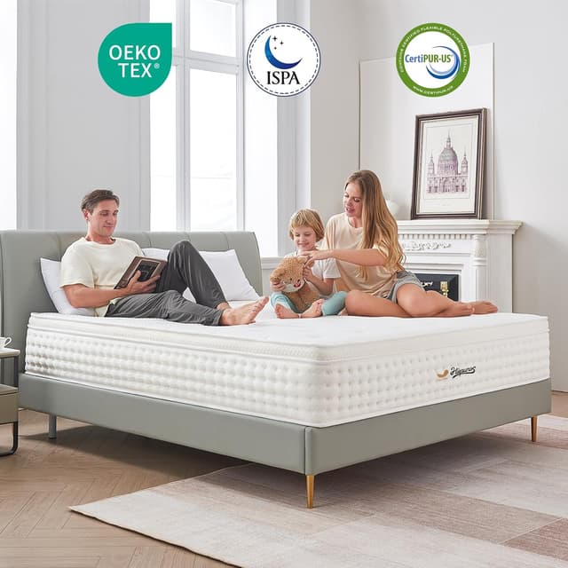 Detalle 1 de King Size hybrid memory foam mattress 10.2in