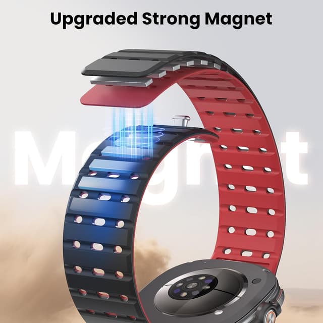 Detalle 2 de Delidigi Magnetic Sport Strap for Samsung Galaxy Watch 8 (40mm/44mm) & Watch 8 Classic 46mm