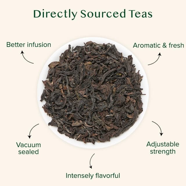 Detalle de VAHDAM Oolong di Alta Montagna sfuso (Darjeeling) 340 g | foglie intere