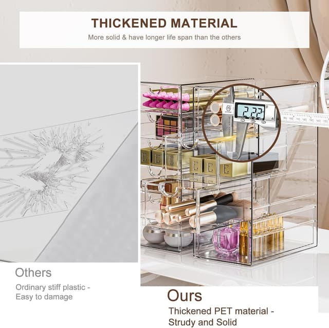 Thumbnail 3 de GoMaihe 3‑Stücke Schubladenboxen 15 Schubladen