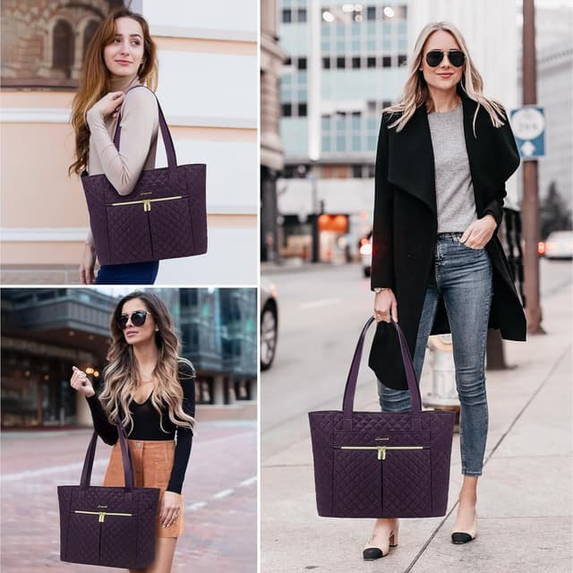 Detalle 2 de LOVEVOOK Laptop Bag 15.6-inch Purple Tote 💼