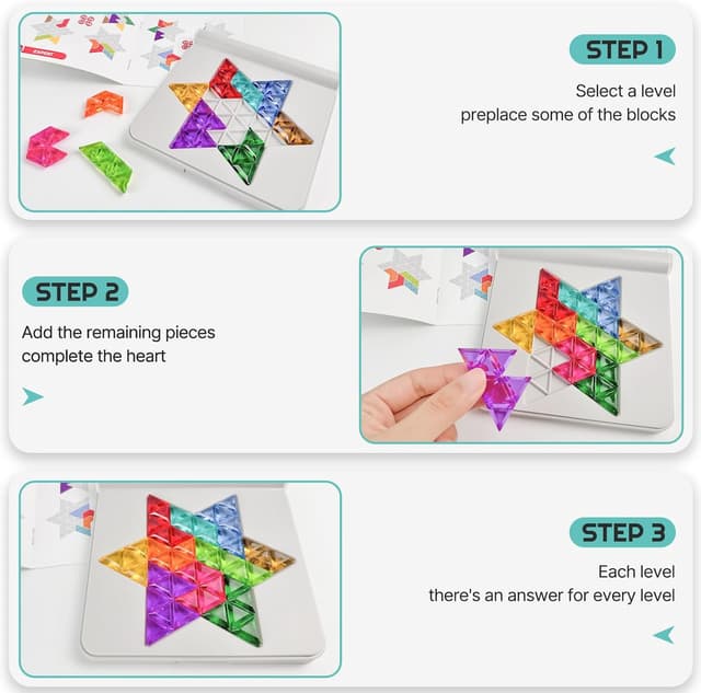 Thumbnail 2 de Tangram Puzzle six-pointed star 1-piece set 🧩