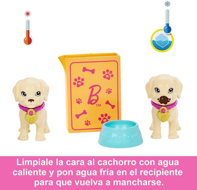 Detalle 2 de Barbie HKD86: Muñeca con Perritos y Accesorios