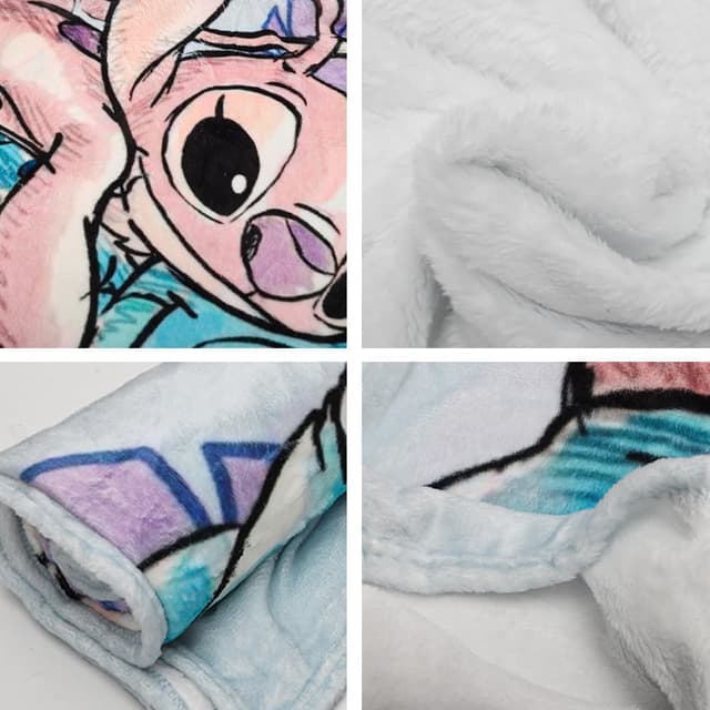 Detalle 2 de DASIAUTOEM Zeichentrickfilm Decke aus Polyesterfleece – Kuscheldecke für Kinder, Sofa & Bett