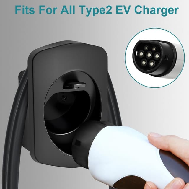 Thumbnail 6 de Adiwo Typ 2 Wandhalterung für Ladekabel – Kabelhalter mit Schnalle für Type 2 Wallbox Ladestation