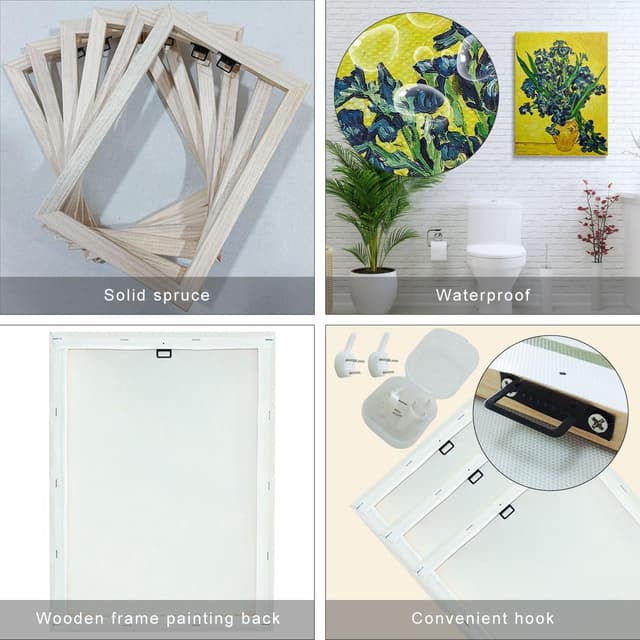 Thumbnail 6 de prinfantasy YH069 abstract wall art canvas set (3 panels), 16" x 12" ready to hang