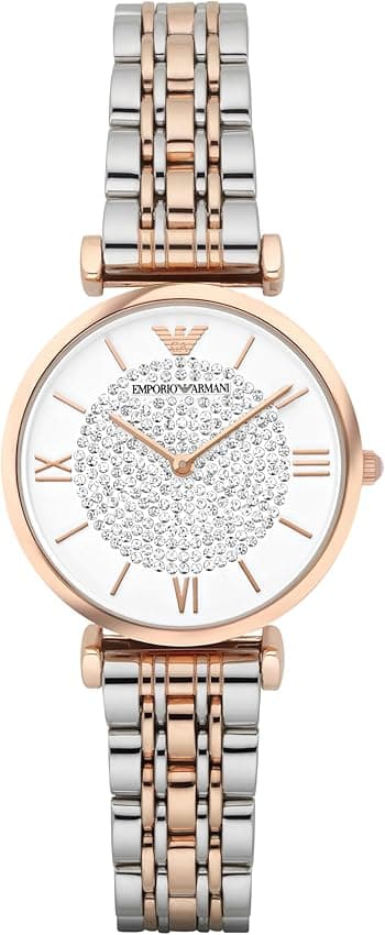 Detalle de Emporio Armani AR1926 reloj mujer cuarzo oro rosa/plata