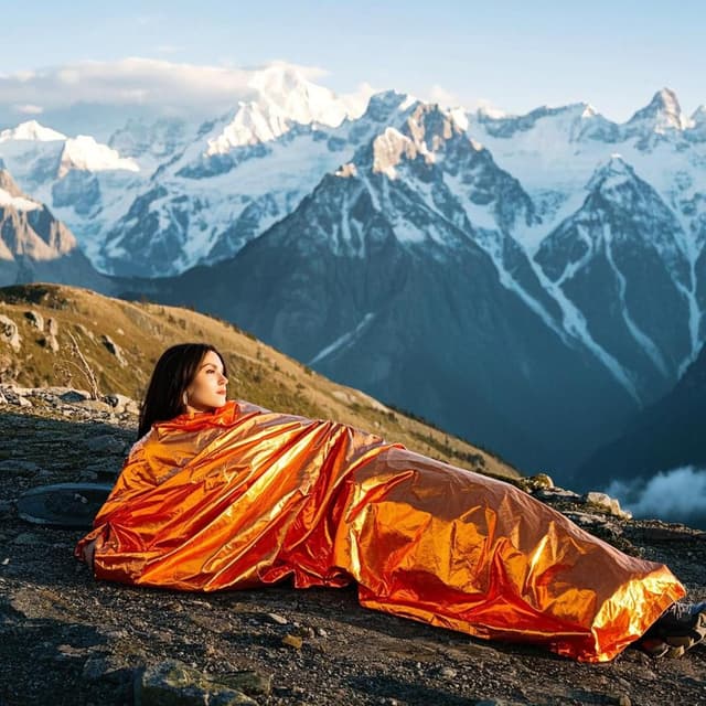 Thumbnail 4 de Notfall Schlafsack Set 2er Pack Survival Biwaksack