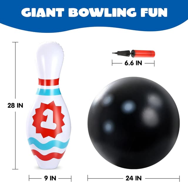 Thumbnail 6 de JOYIN Juego de Bolos Inflable Gigante 🎳 para Niños y Adultos