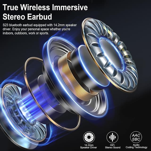 Detalle 2 de Drsaec Bluetooth Kopfhörer 6D Bass