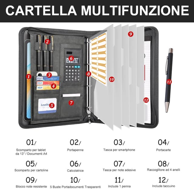 Thumbnail 6 de Leathario Cartella Portadocumenti A4 26x33,5 cm