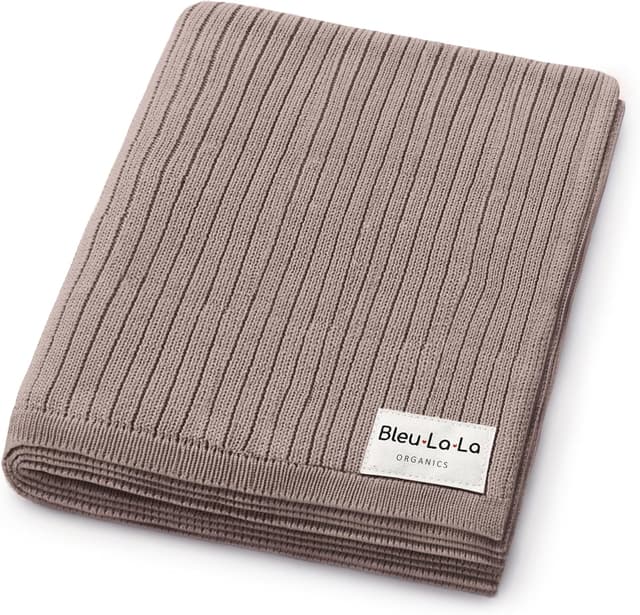 Detalle de Bleu La La Organic Cotton Baby Blanket