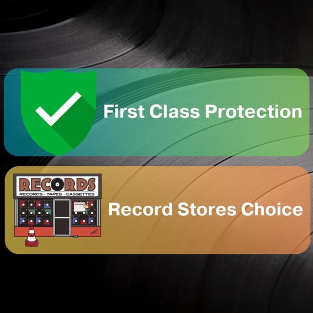 Detalle de POJSIO 12-Zoll LP Schallplatten-Außenhüllen (50 Stück) 100 Mikron PE für 1–4 Gatefold LPs