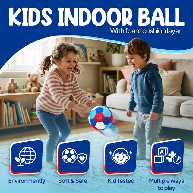 Detalle 2 de SAGA SPORTS SoftWhiz Safe Indoor Football Size 4