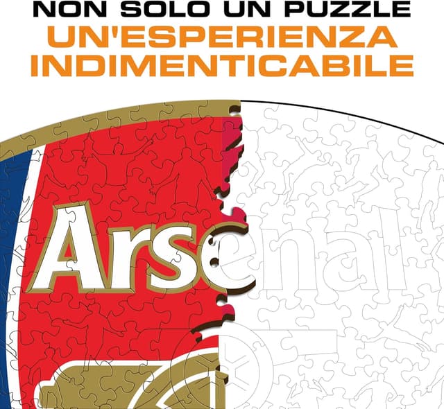 Detalle de Puzzle in legno Iconic Puzzles Arsenal Logo, prodotto ufficiale, taglia S da 150 pezzi