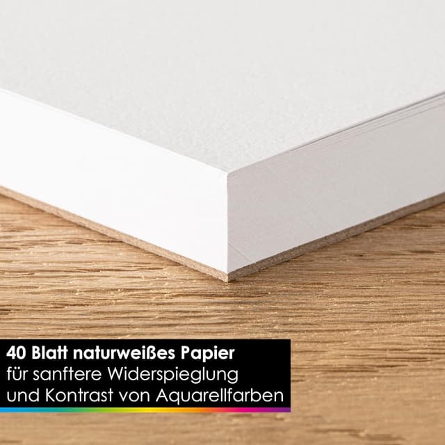 Thumbnail 2 de Aquarellblock A5 300 g mit 2 Pinseln