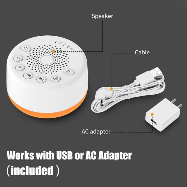 Thumbnail 6 de Easysleep Sound White Noise Machine with 25 Soothing Sounds and Night Lights (White)