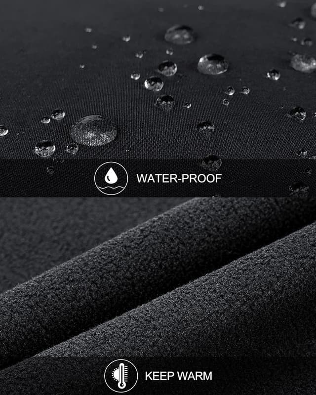 Detalle de 33,000ft Herren Outdoor-Weste aus Softshell mit Fleece-Futter – wasserdicht & winddicht, mit 7 Taschen