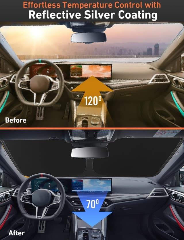 Thumbnail 3 de EcoNour Windshield Sunshade for Toyota Tundra 2022-2026