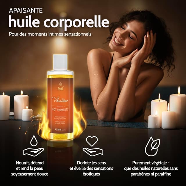 Thumbnail 2 de Vibratissimo Hot Moments huile de massage chauffante 100 ml