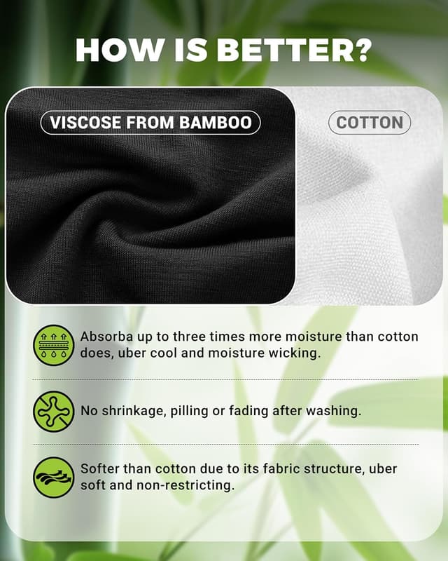 Detalle 2 de BAMBOO COOL Womens Underwear Moisture-Wicking Briefs 5-Pack