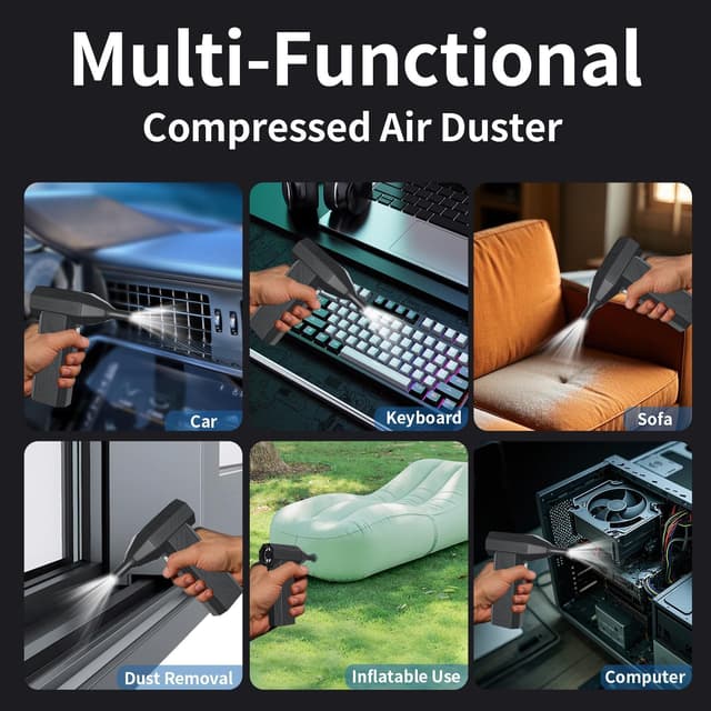 Thumbnail 6 de Compressed Air Duster Cleaner 110000 RPM Cordless