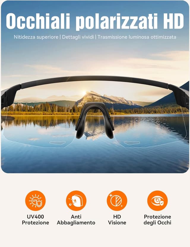 Thumbnail 6 de JOYROOM Occhiali da ciclismo polarizzati UV400 con nasello regolabile e antiappannamento (TR90) per uomo e donna