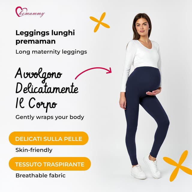 Detalle de Be Mammy Leggings premaman lunghi