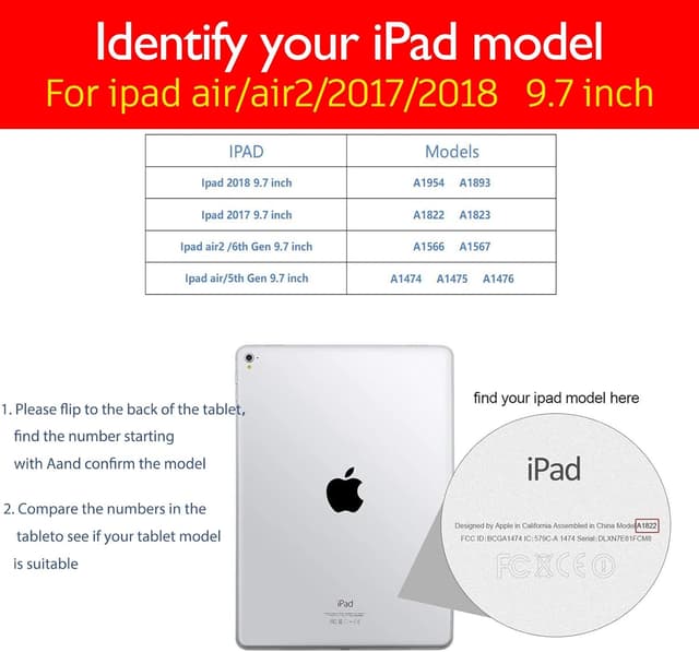 Detalle 2 de NANRUIL Hülle iPad Air 9,7 Zoll Leder