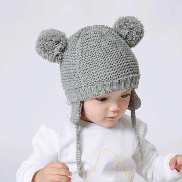 Detalle de Exemaba Baby beanie hat 100% acrylic fleece