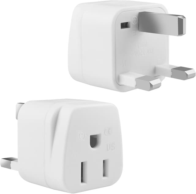 Detalle de XGKEGS US to UK plug adapter 2 pack