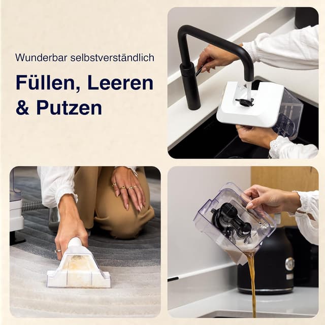 Thumbnail 6 de Samako Teppichreiniger & Polsterreiniger – kompaktes Handgerät mit 400W Motor und 2 Wassertanks