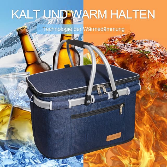 Detalle 2 de ABIUBIU Einkaufskorb Kühltasche 26 L