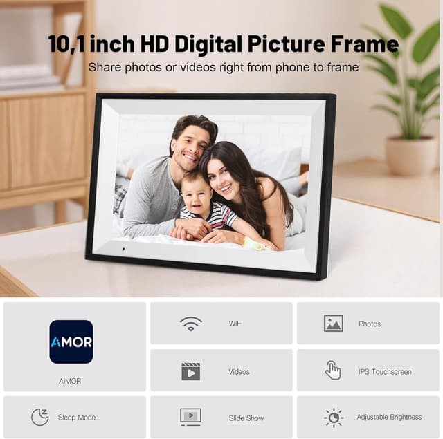 Detalle 2 de Digital Picture Frame 10.1 Inch Touchscreen