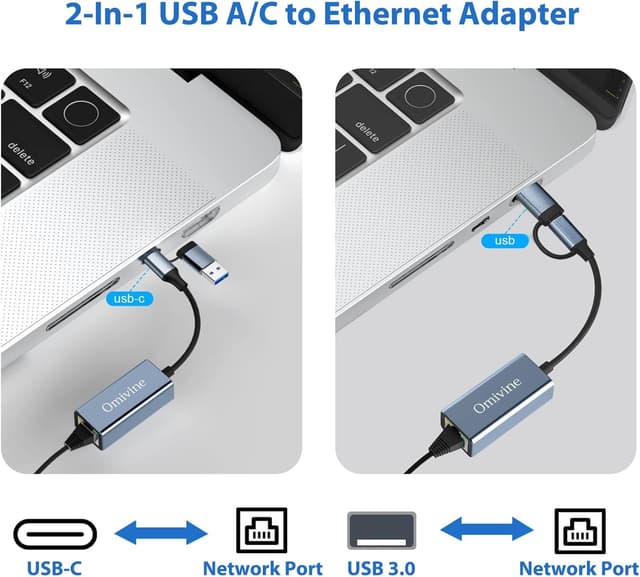 Thumbnail 2 de USB C auf Ethernet Adapter 1000 Mbps