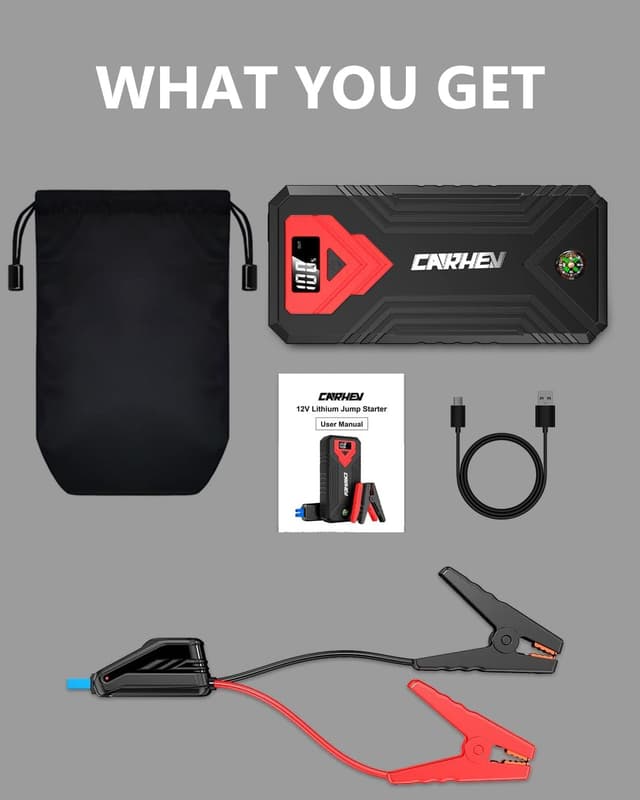 Thumbnail 6 de CARHEV Starthilfe Powerbank 4000A Jump Starter für Pkw