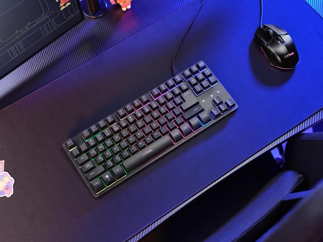 Detalle 2 de GXTrust 833 Thado TKL Gaming-Tastatur (QWERTZ) – kompakte 80%-Bauform, Metall, Anti-Ghosting & LED